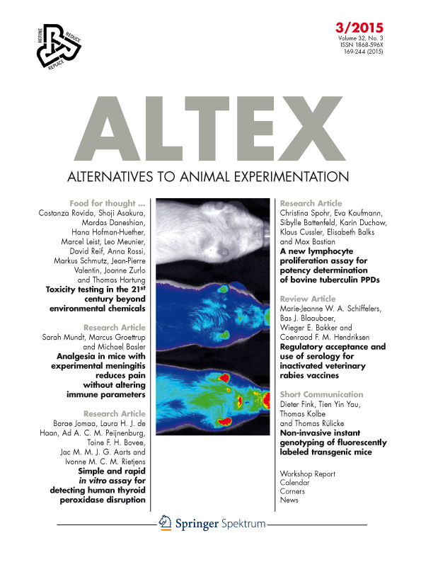 Models on liver: alternative methods in hepatotoxicity | ALTEX -  Alternatives to animal experimentation