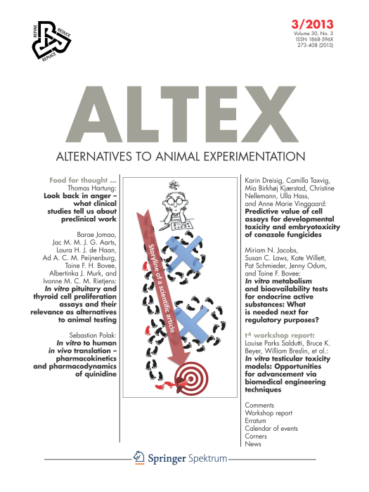 Alternative methods: 3Rs, research and regulatory aspects | ALTEX -  Alternatives to animal experimentation