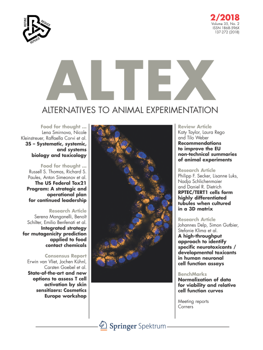 Giving meaning to alternative methods to animal testing | ALTEX -  Alternatives to animal experimentation