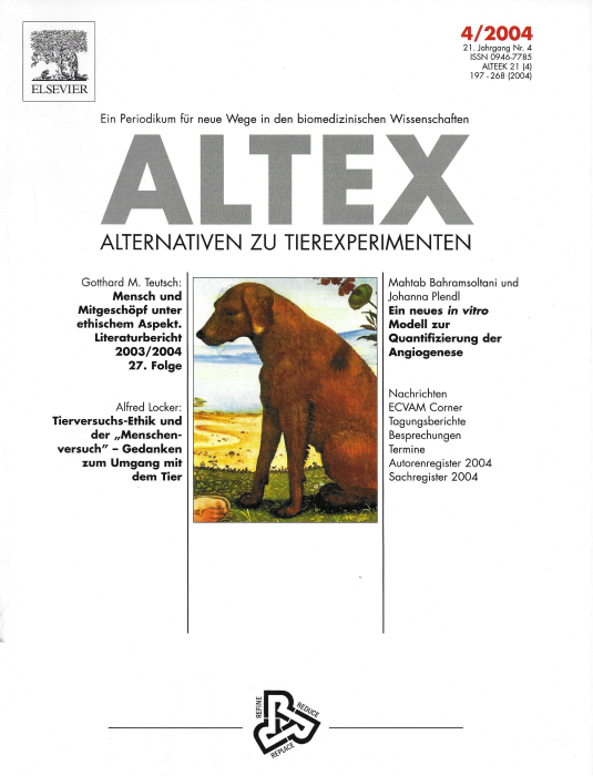 Animal testing ethics and human testing. Thoughts on our conduct with and  our relationship to animals] [Article in German] | ALTEX - Alternatives to animal  experimentation